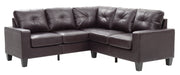 Glory Furniture Newbury Dark Brown Faux Leather Sectional