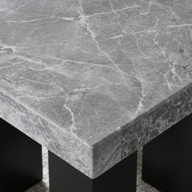 Steve Silver Camila Gray Square Marble Top Counter Height Table