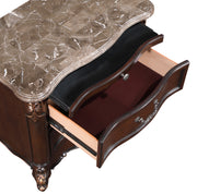 New Classic Furniture Constantine Cherry Nightstand with Marble Top