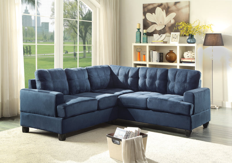 Glory Furniture Sandridge Navy Blue Sectional