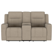 Coaster Furniture Brentwood Dark Charcoal Grey Reclining Loveseat