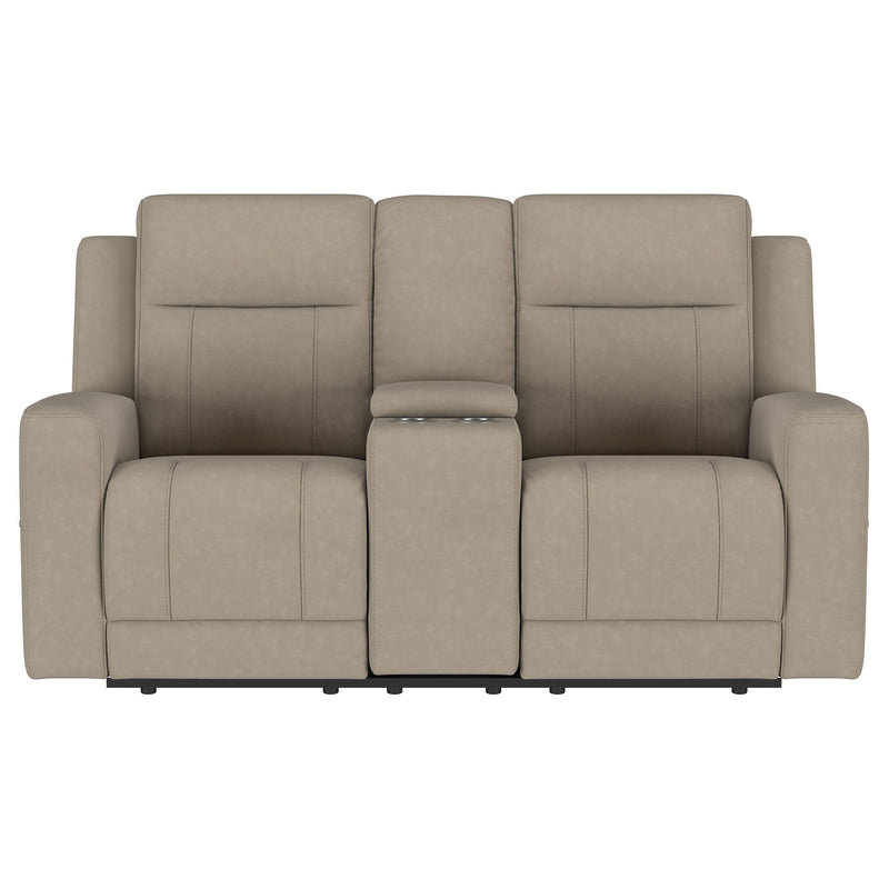 Coaster Furniture Brentwood Dark Charcoal Grey Reclining Loveseat
