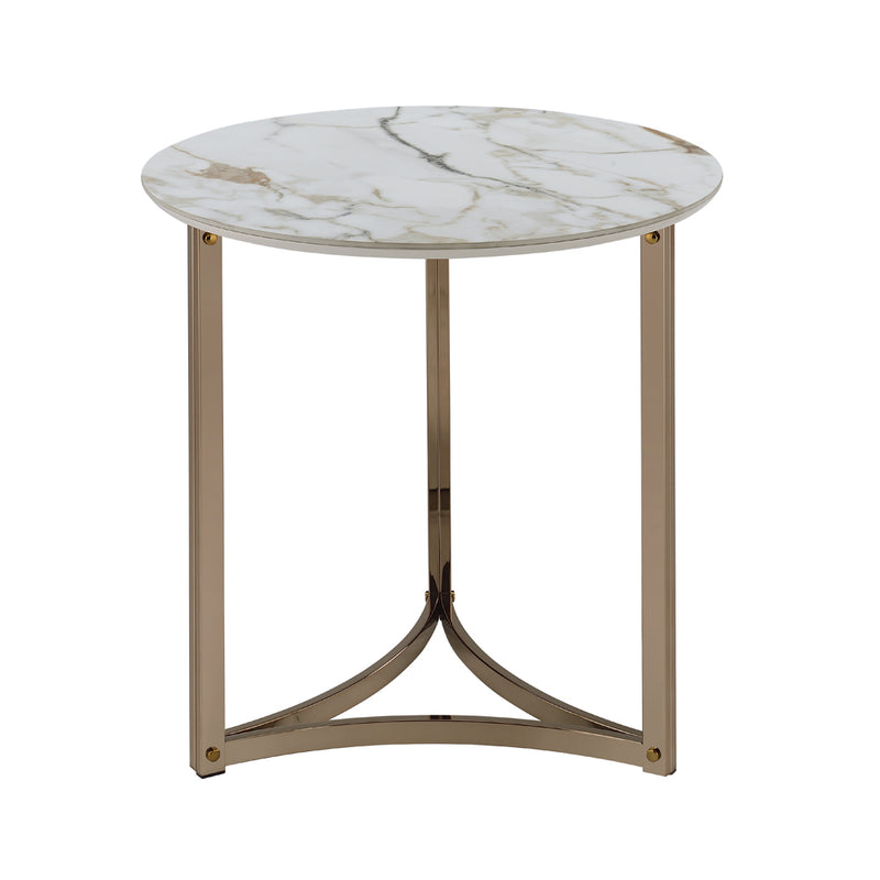 Acme Furniture Aziz Champagne End Table