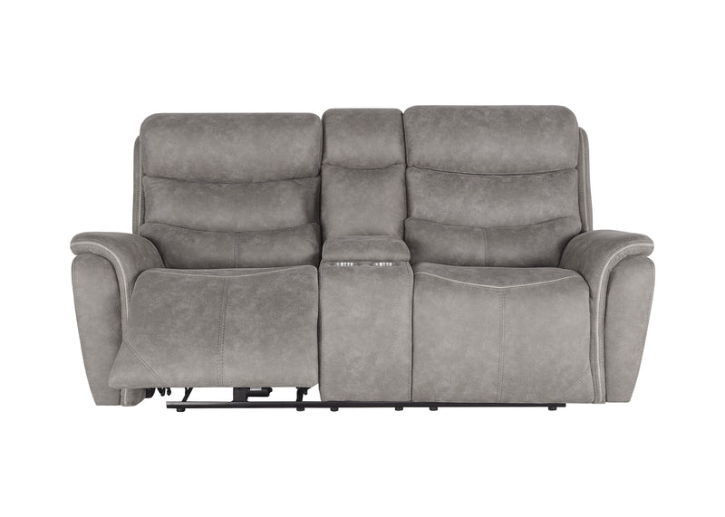 New Classic Furniture Kamari Gray Console Power Loveseat