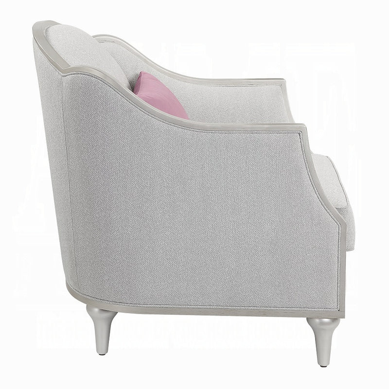 Acme Furniture Kasa Beige Chair with Pillow