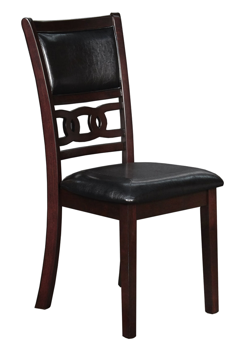 New Classic Furniture Gia Ebony PU 42 Inch 3pc Drop Leaf Dining Set