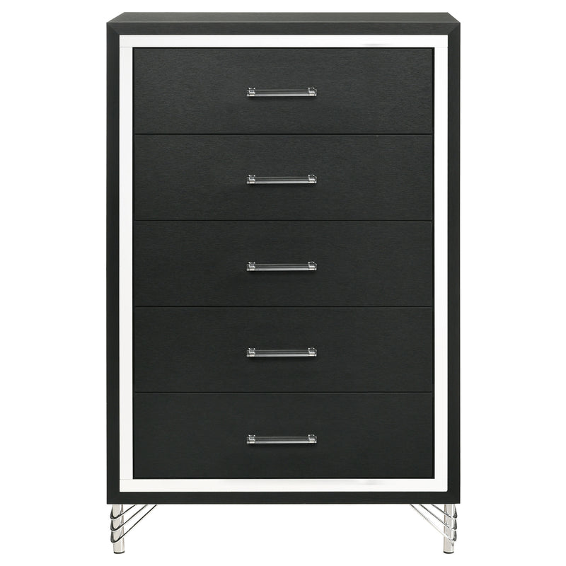 Coaster Furniture Lucia Black 5 Drawer Chest