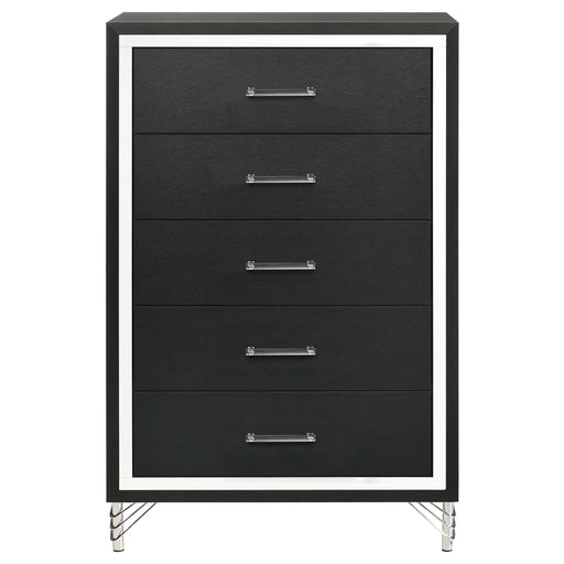 Coaster Furniture Lucia Black 5 Drawer Chest