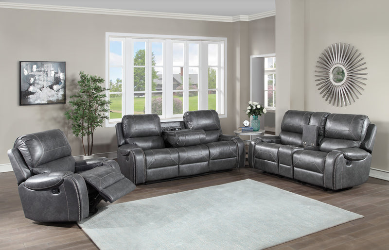 Steve Silver Keily Grey Manual 3pc Living Room Set