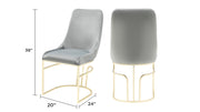 2 Galaxy Home Emrald Beige Gold Chairs
