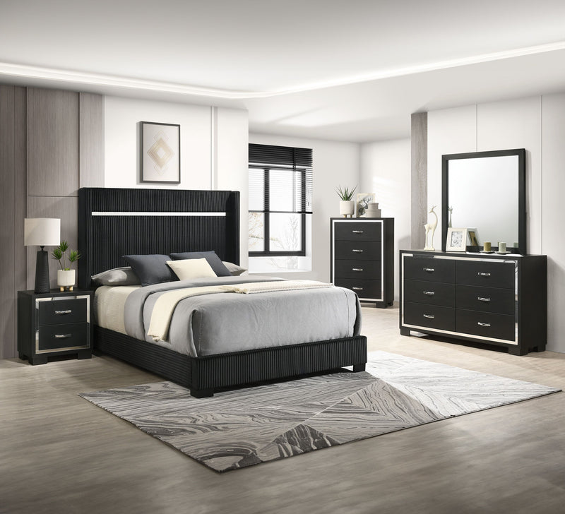 Crown Mark Gennro 4pc Bedroom Set With Queen Bed
