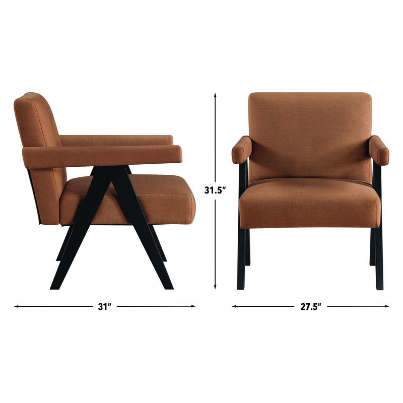 Steve Silver Helen Brown Cream Accent Chair