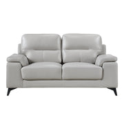 Home Elegance Mischa Silver Gray 2pc Living Room Set