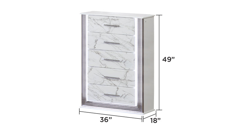 Galaxy Home Desire White Chest