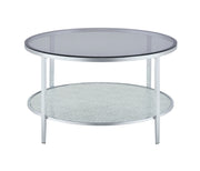 Steve Silver Frostine Silver Round Cocktail Table
