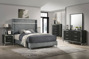 Coaster Furniture Lucia Grey Black 5pc Bedroom Set with King Bed