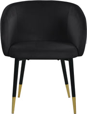 Meridian Furniture Louise Black Velvet Dining Chair