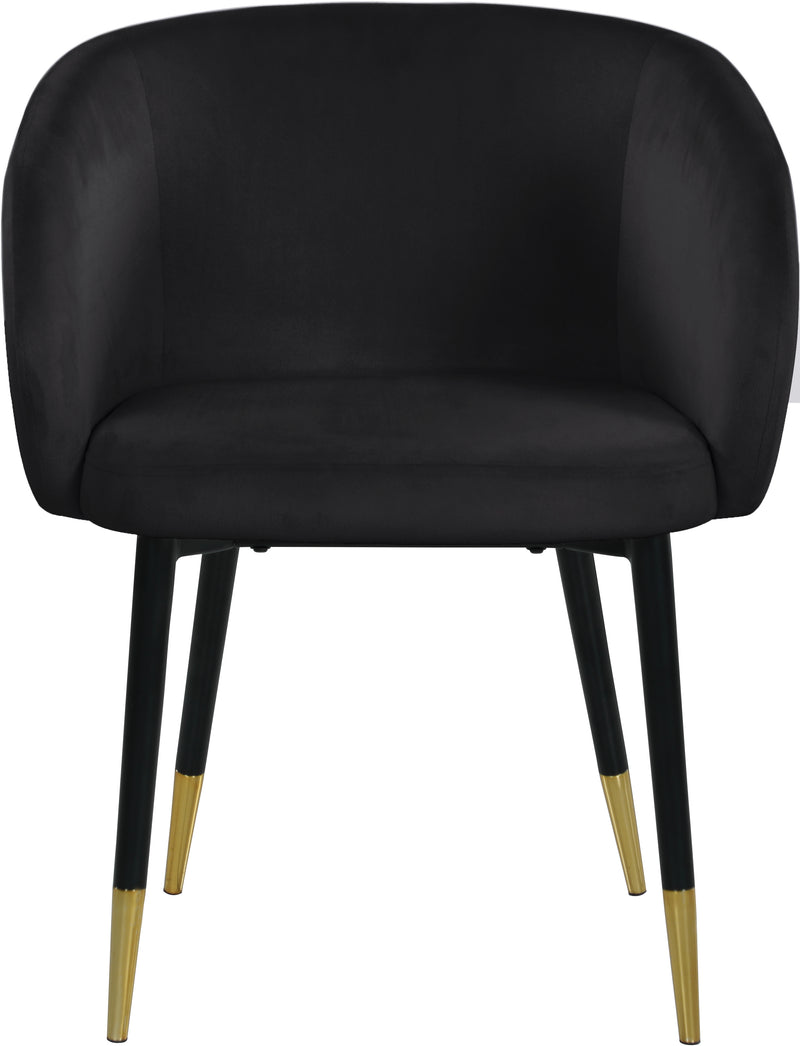 Meridian Furniture Louise Black Velvet Dining Chair