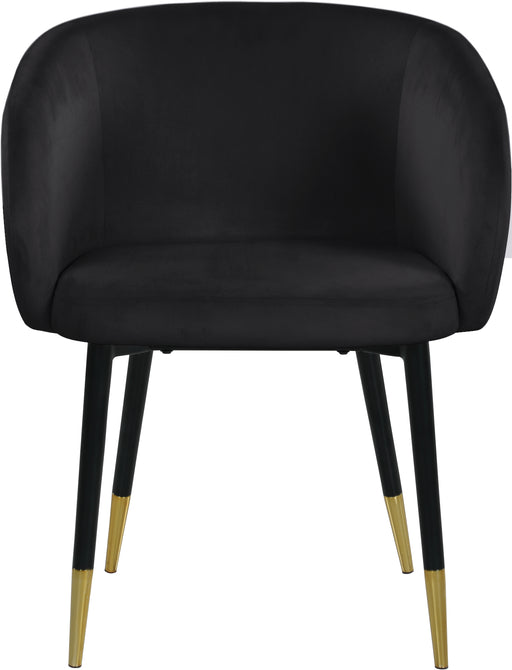 Meridian Furniture Louise Black Velvet Dining Chair