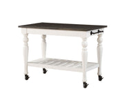 Steve Silver Joanna Ivory Mocha Kitchen Cart