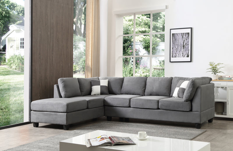 Glory Furniture Malone Gray Sectional