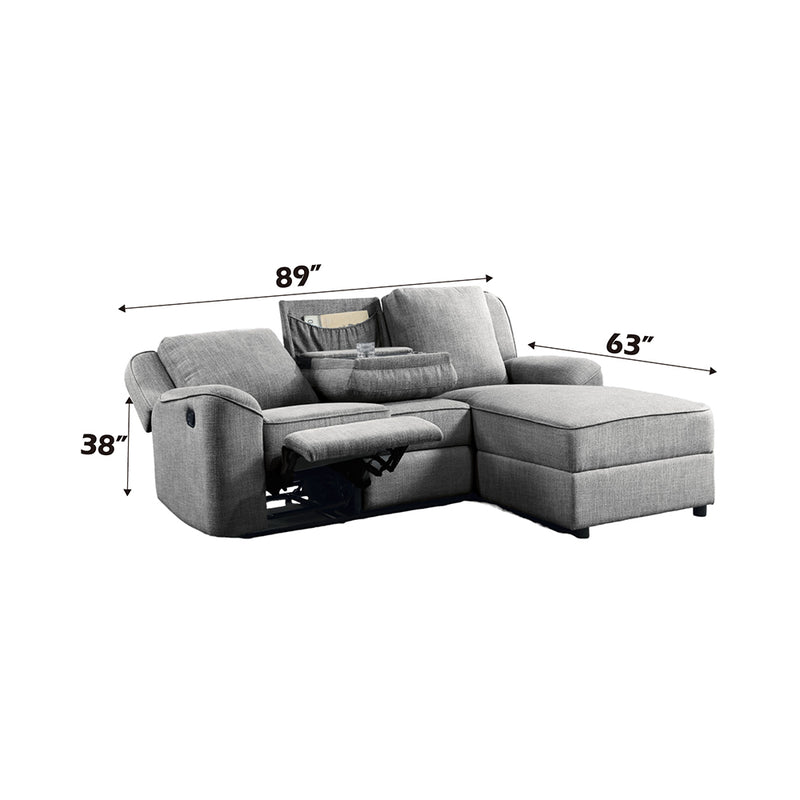 Acme Furniture Destiny Gray Motion Sectional
