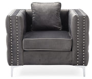 Glory Furniture Paige Pink Velvet 3pc Living Room Set