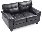 Glory Furniture Gallant Black Faux Leather Loveseat