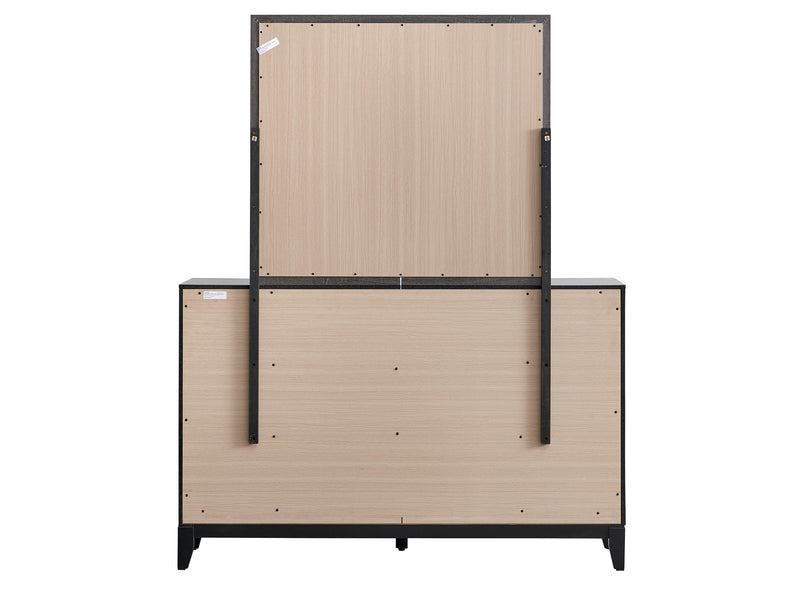 Glory Furniture Glasgow Gray Dresser and Mirror