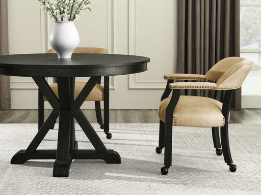 Steve Silver Rylie Sand Castered Captains Chair