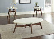 Steve Silver Serena White Silverstone End Table