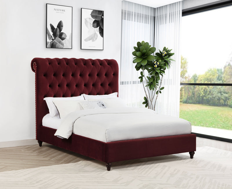 Coaster Furniture Devon Wine Red Full Panel Bed