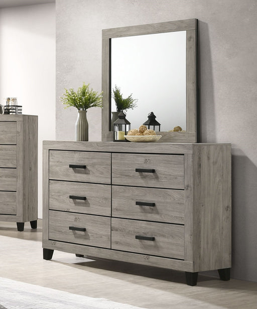 Acme Furniture Mari Light Gray Dresser and Mirror