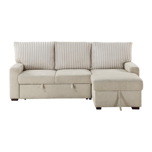 Home Elegance Gallatin Beige 2pc Sectional with Right Chaise