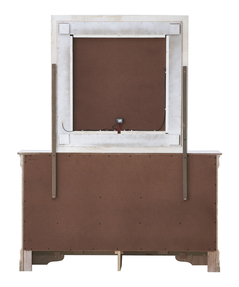 Glory Furniture Verona Silver Champagne Dresser And Mirror