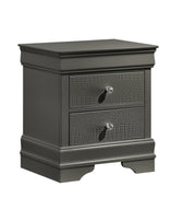 Galaxy Home Blaze Gray 2 Drawer Nightstand