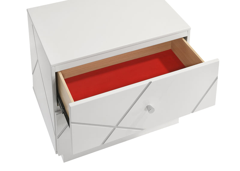 Galaxy Home Manhattan White Nightstand