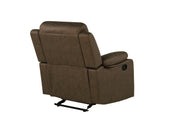 Global Furniture U6026 Dark Brown Glider Recliner