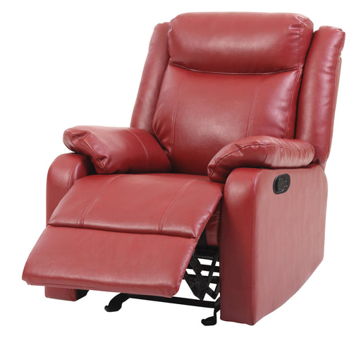 Glory Furniture Ward Red Faux Leather Rocker Recliner