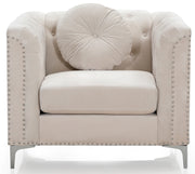 Glory Furniture Pompano Dark Gray Velvet Chair