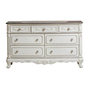 Home Elegance Cinderella Gray White Dresser and Mirror