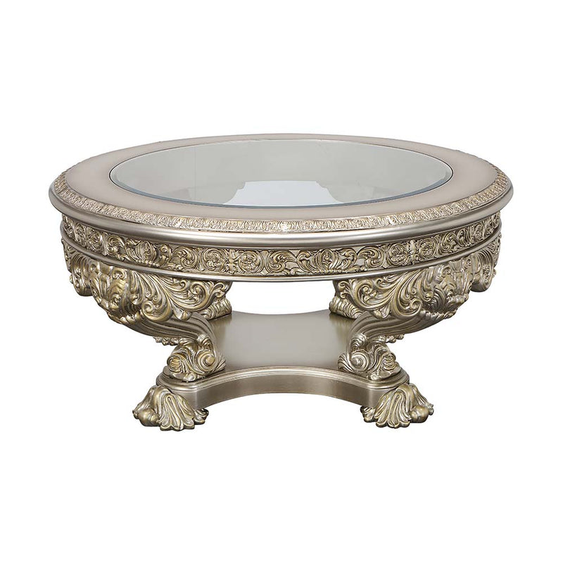 Acme Furniture Danae Champagne Gold 3pc Coffee Table Set