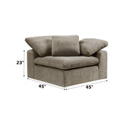 Acme Furniture Naveen Beige Modular Wedge with Pillow