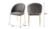 Galaxy Home Onyx Dark Gray Gold Chairs