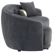 Coaster Furniture Brookside Dark Grey Velvet 2pc Living Room Set
