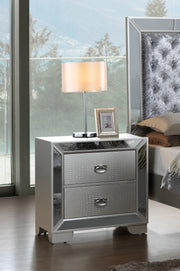 Glory Furniture Hollywood Hills Silver Champagne Nightstand