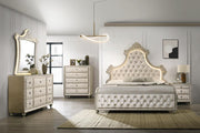 Acme Furniture Lucienne Beige King Bed with LED