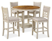 New Classic Furniture Mitchell Bisque Brown 5pc Counter Height Set