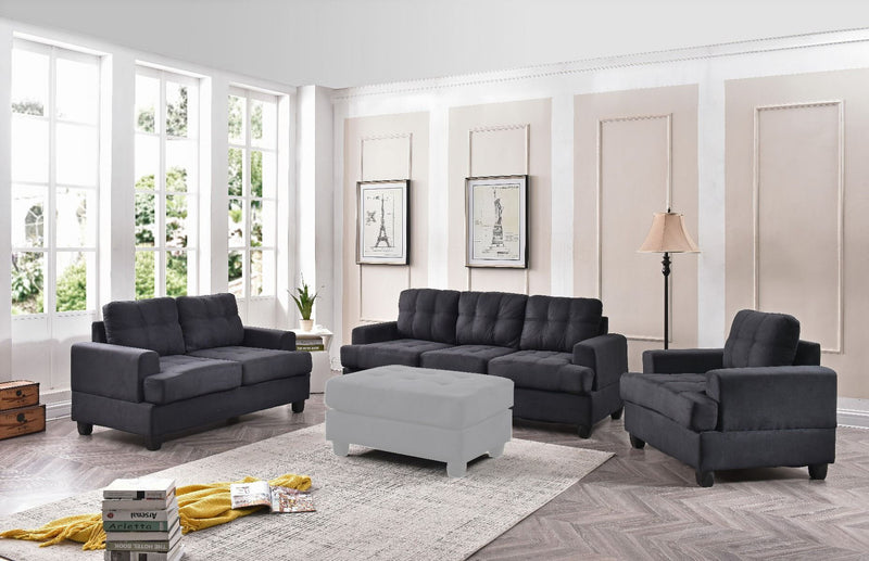 Glory Furniture Sandridge Black 3pc Living Room Set