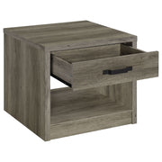 Coaster Furniture Felix Grey Driftwood 1 Drawer End Table